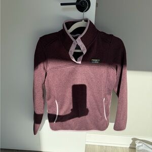 L.L. Bean Women’s Fleece Pullover Snap Neck Jacket Small Petite